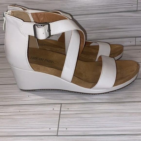 DREAM PAIRS Ankle Strap Platform Wedge Sandals GUC - Picture 3 of 8